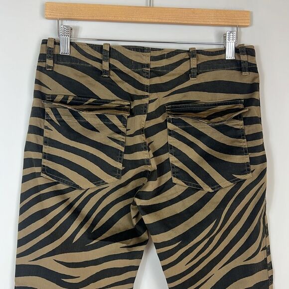 NILI LOTAN Jenna Pants Tiger Print Straight Leg  Low Rise Size 2 or 27 - Picture 7 of 15